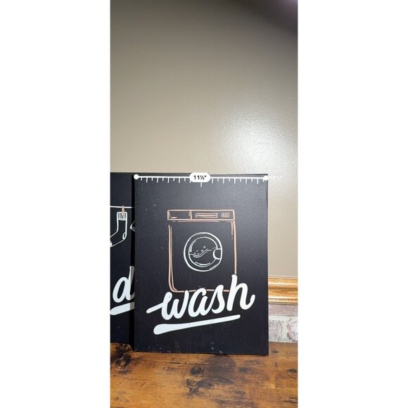 Laundry Room Wall Art Set  Wash & Dry Signs  Humorous Home Decor Canvas Prints - Picture 13 of 14